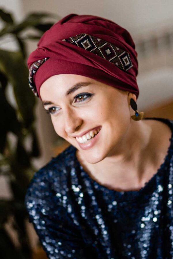 TURBANTE COSY MAYA GRANATE